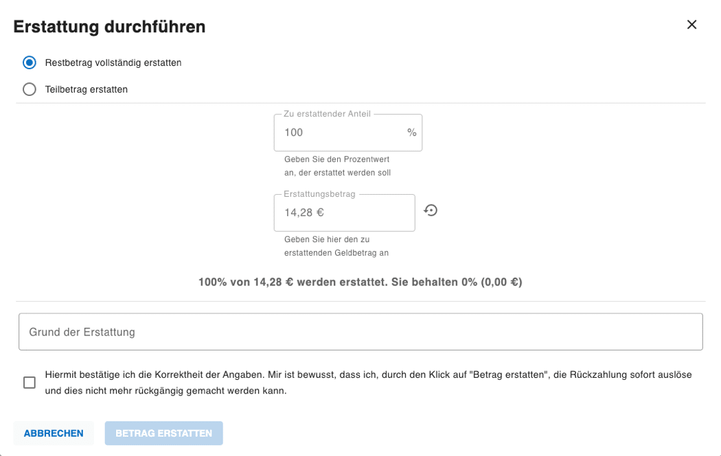 Arzt-Direkt.pay Rückerstattung Ausführen