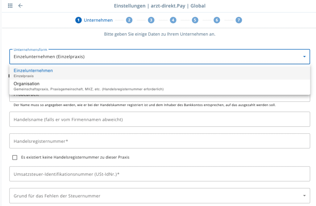 arzt direkt handbuch adpay unternehmensform