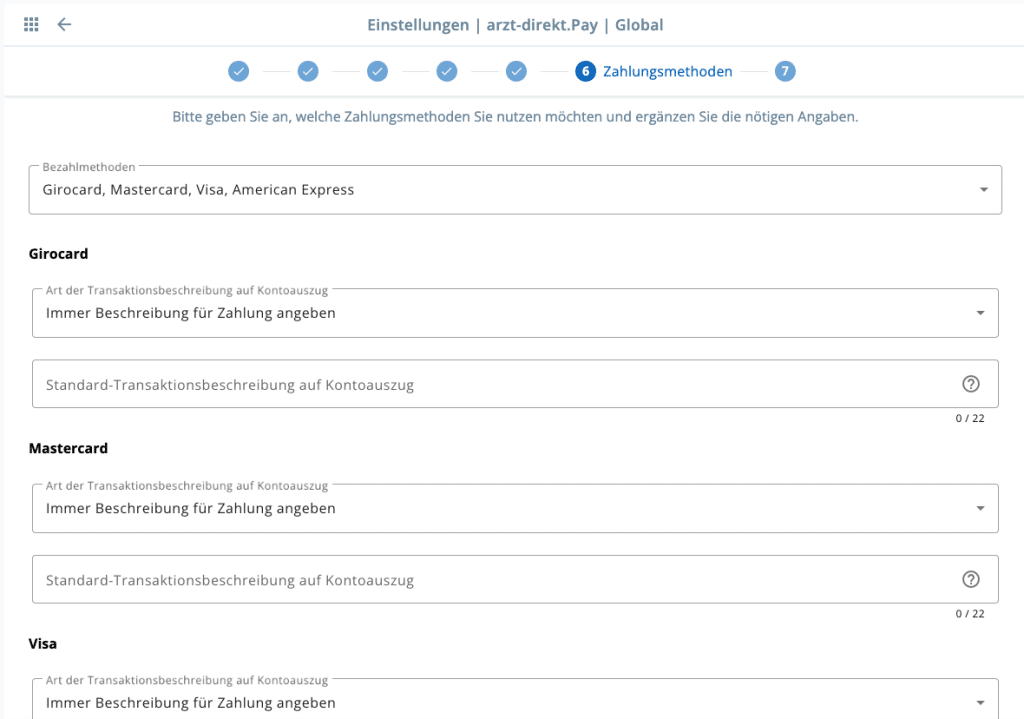 Arzt-Direkt.pay Zahlungsmethoden