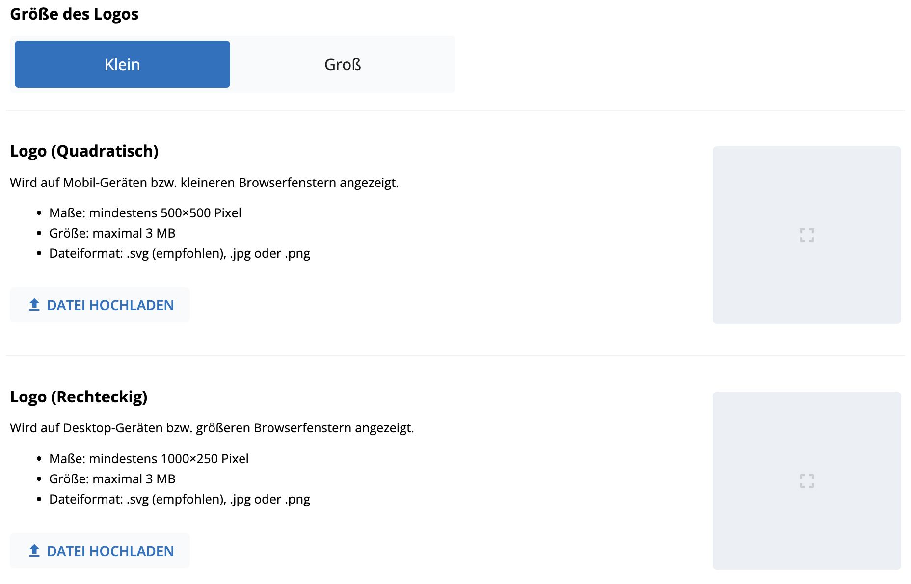 Arzt Direkt Handbuch Instanz Einstellungen Logos
