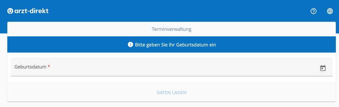 Online Terminkalender Geburtstagsabfrage