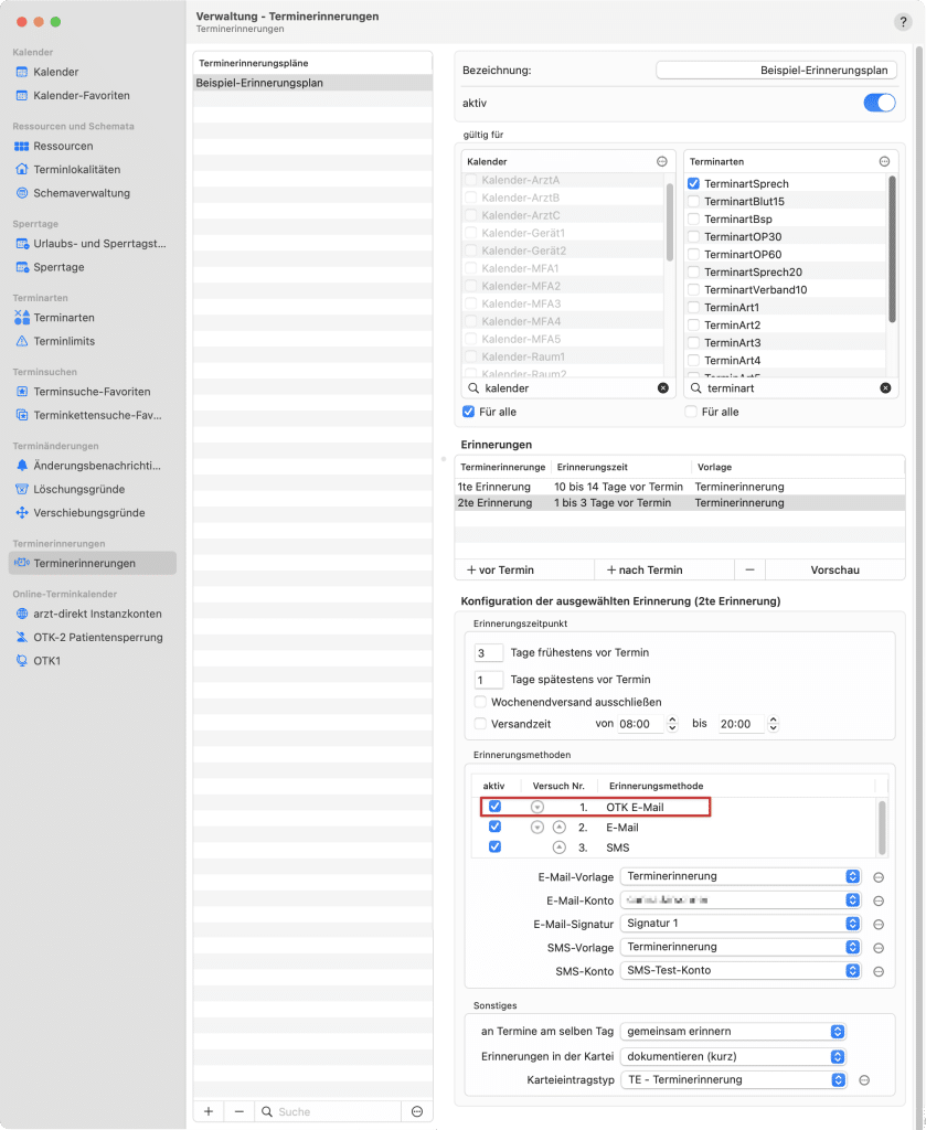 arzt direkt handbuch otk2 e mails tomedo terminerinnerung