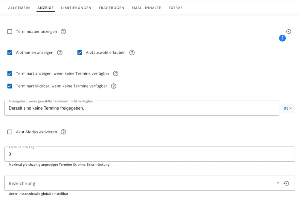 arzt direkt handbuch otk2 terminarten anzeige darstellung bedienung
