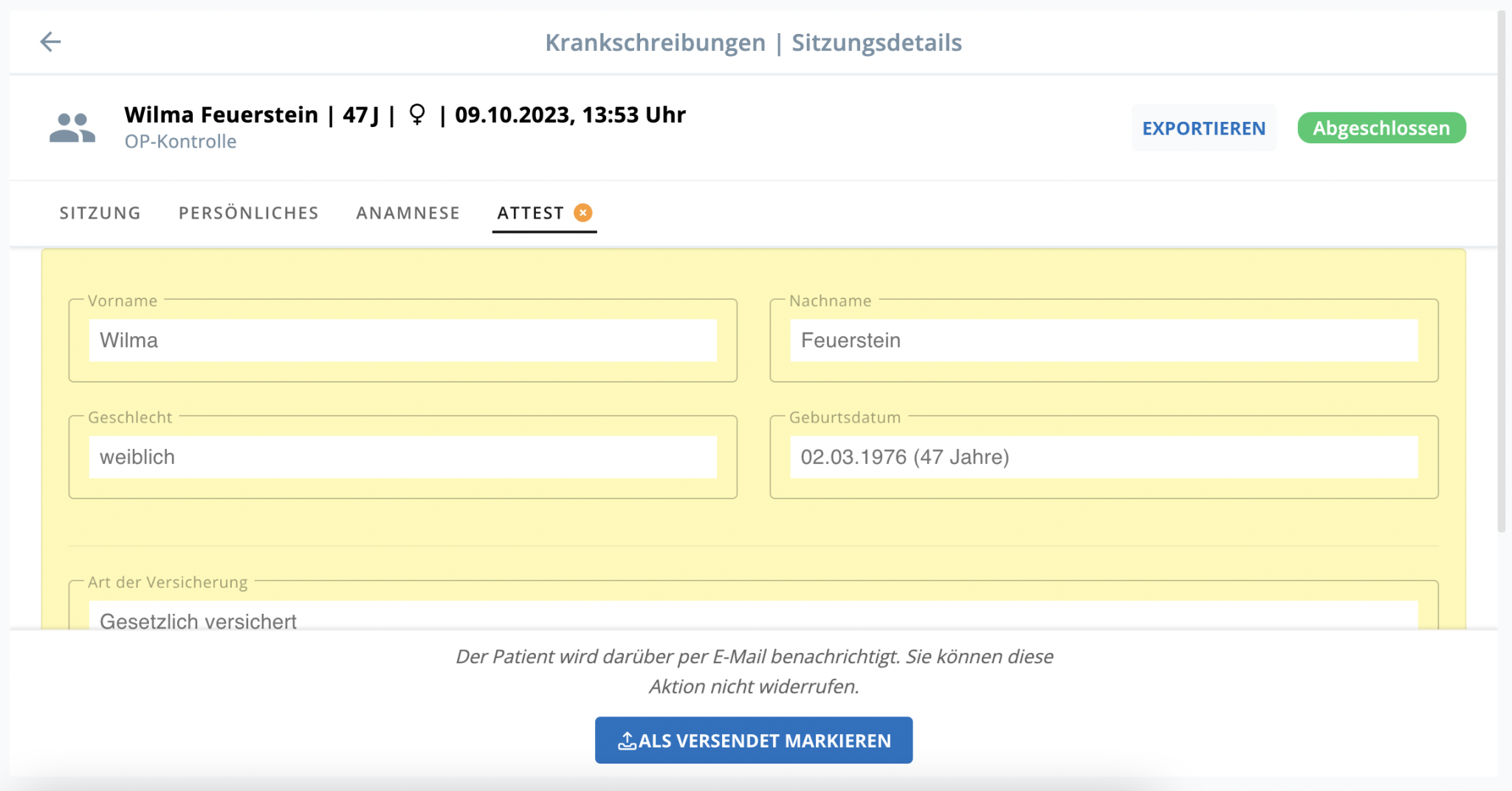 Arzt Direkt Handbuch Sitzungen Krankschreibungen Attest