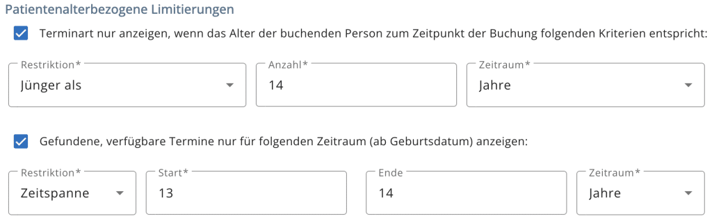 arzt direkt handbuch terminarten limitierung kinderarztmodul j1