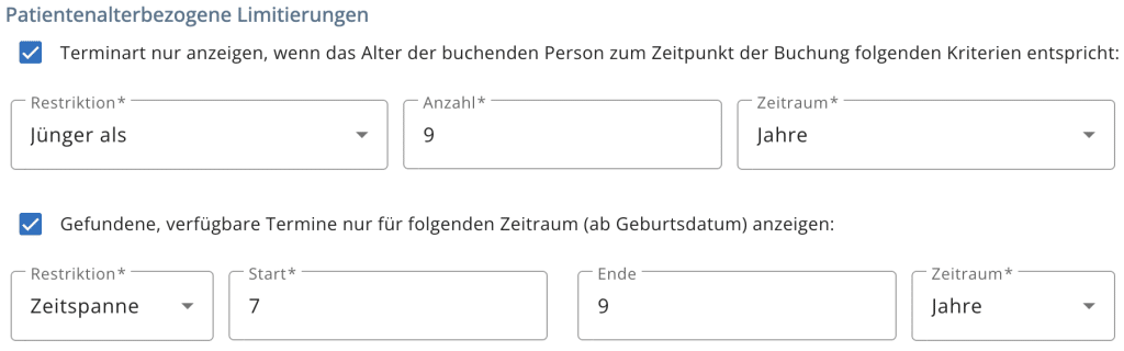 arzt direkt handbuch terminarten limitierung kinderarztmodul u10