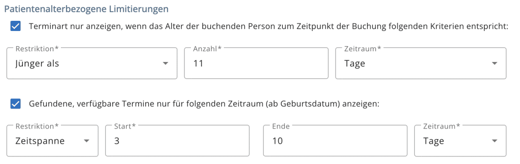 arzt direkt handbuch terminarten limitierung kinderarztmodul u2