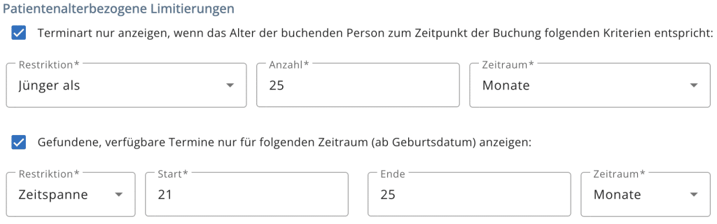 arzt direkt handbuch terminarten limitierung kinderarztmodul u7