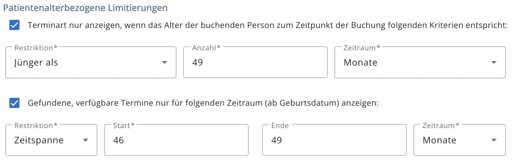 arzt direkt handbuch terminarten limitierung kinderarztmodul u8