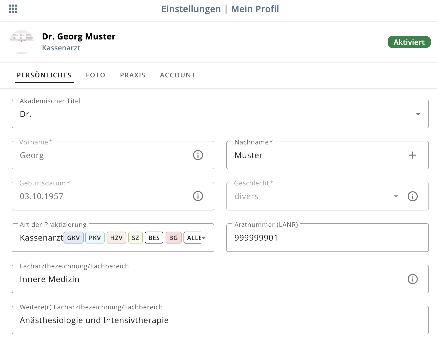Arzt Direkt Handbuch Videosprechstunde Arzt Profil