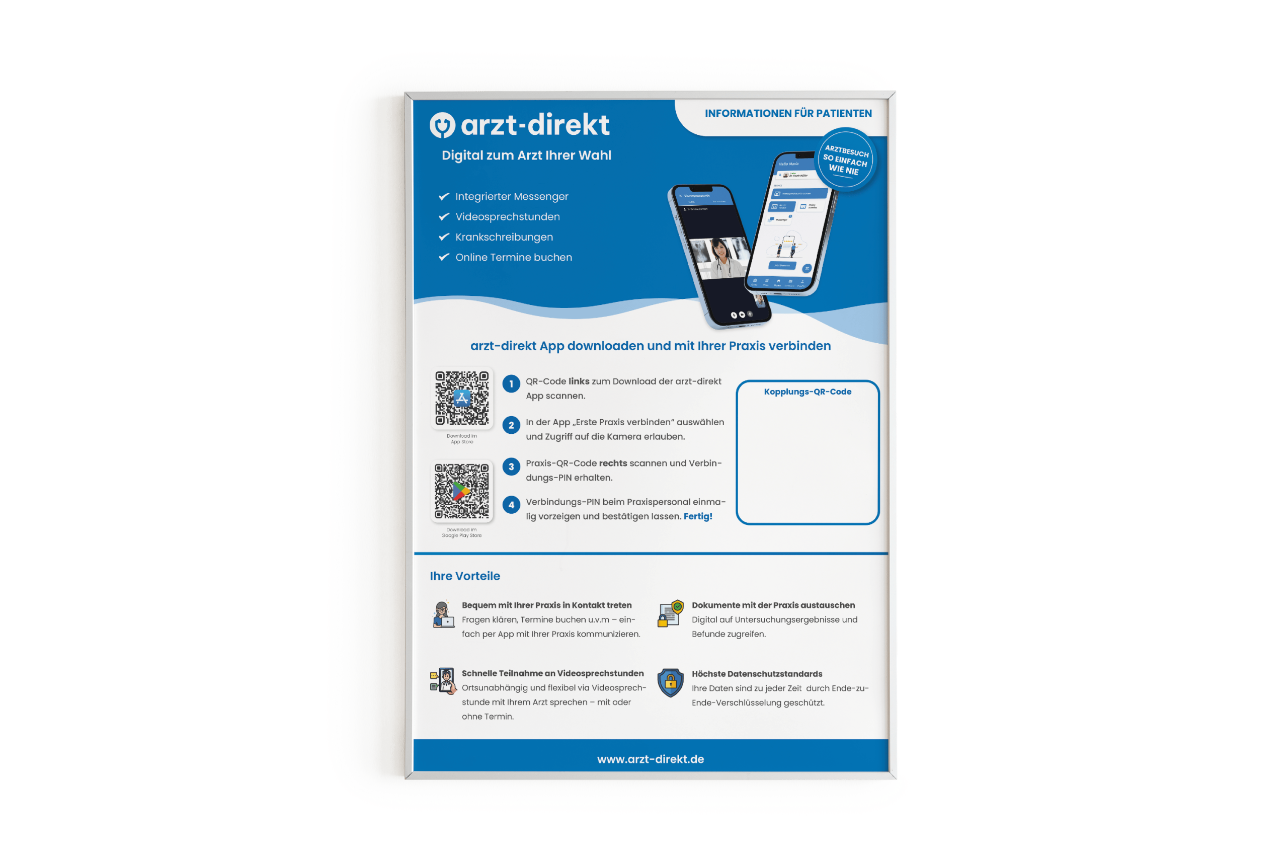 Arzt-Direkt Plakat Für Patient Informationen